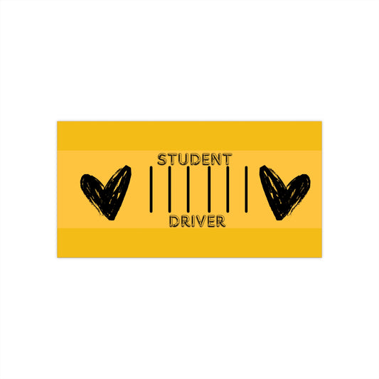 Jeep student driver yellow Bumper Stickers