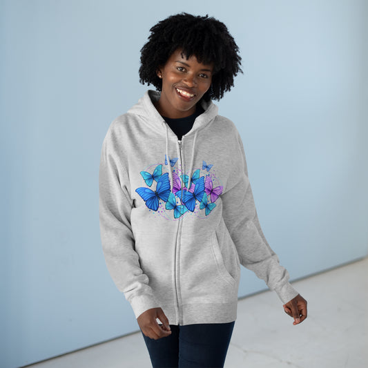 Butterfly Magic-Unisex Zip Hoodie