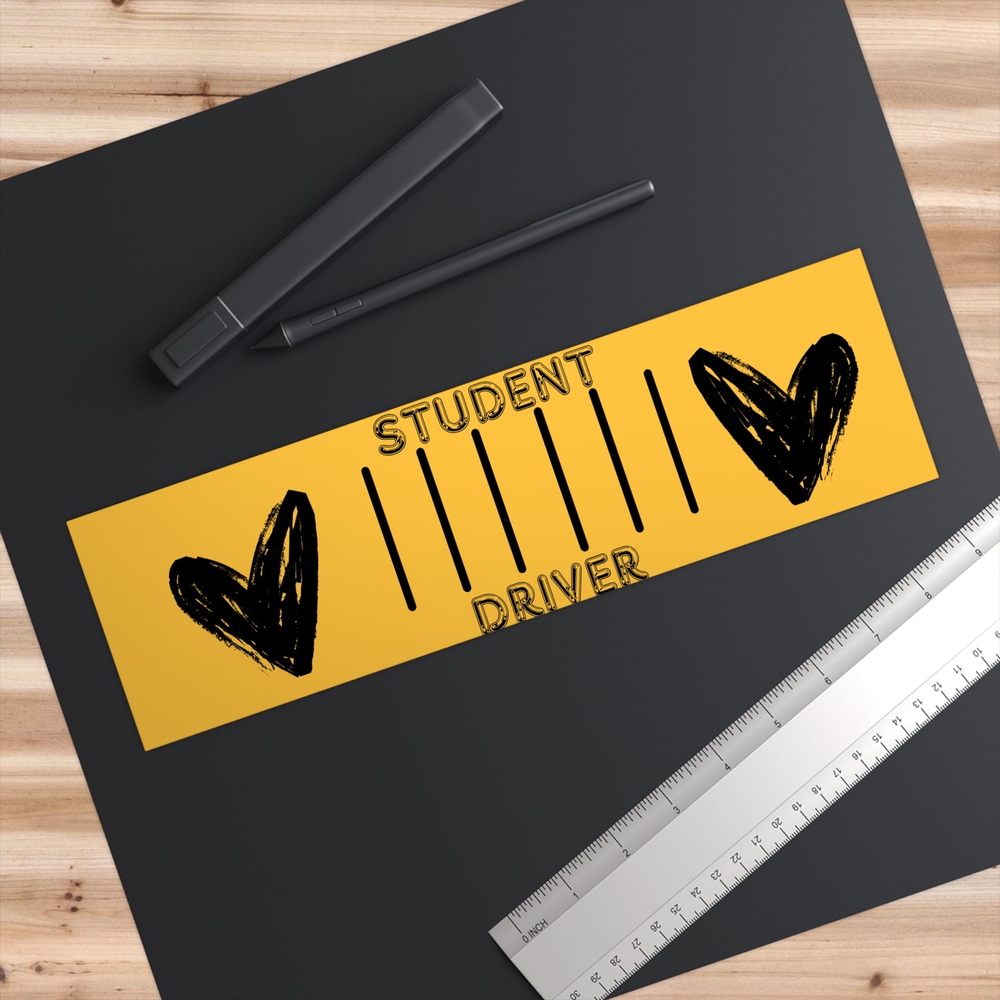 Jeep student driver yellow Bumper Stickers