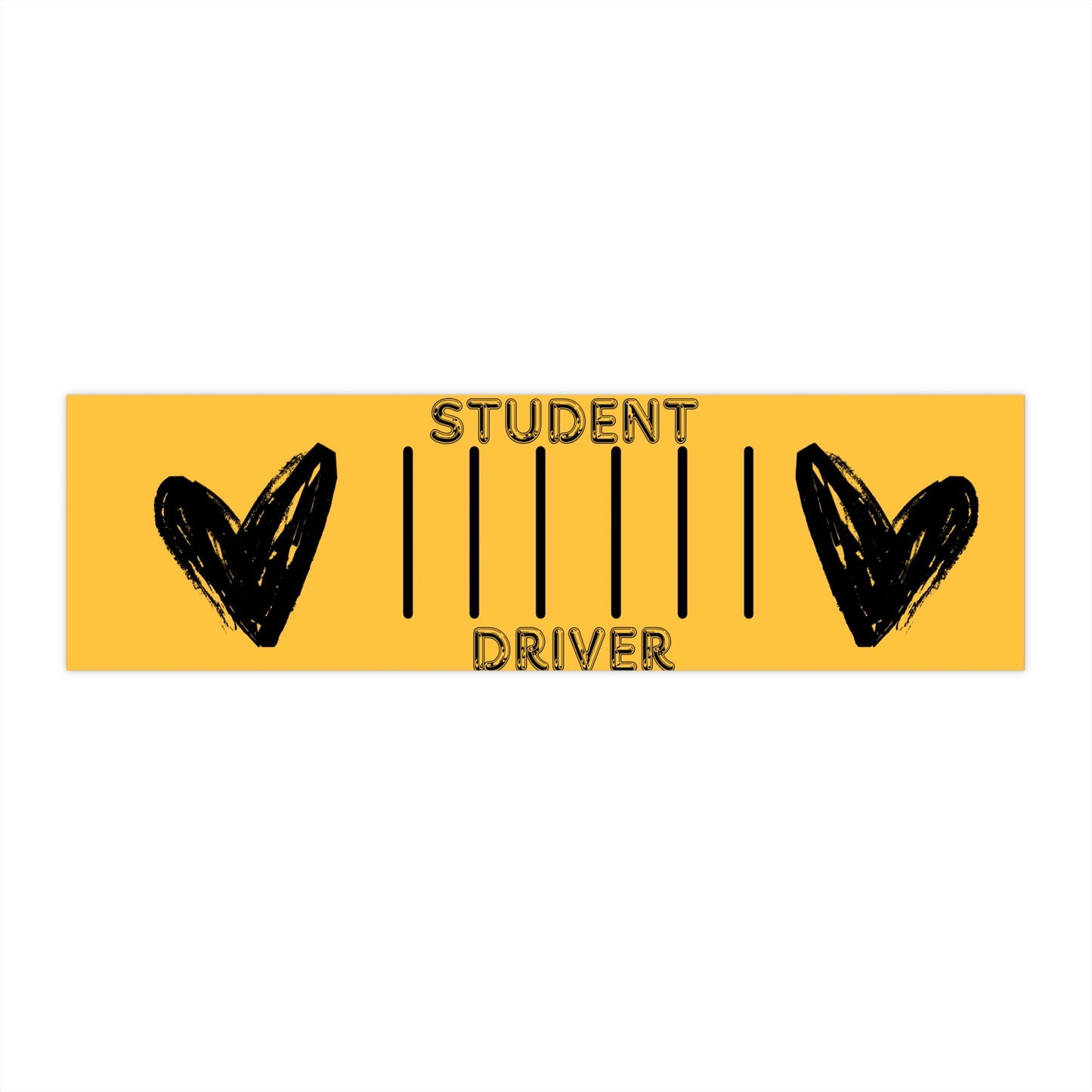 Jeep student driver yellow Bumper Stickers