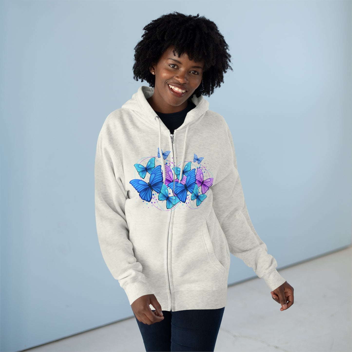 Butterfly Magic-Unisex Zip Hoodie