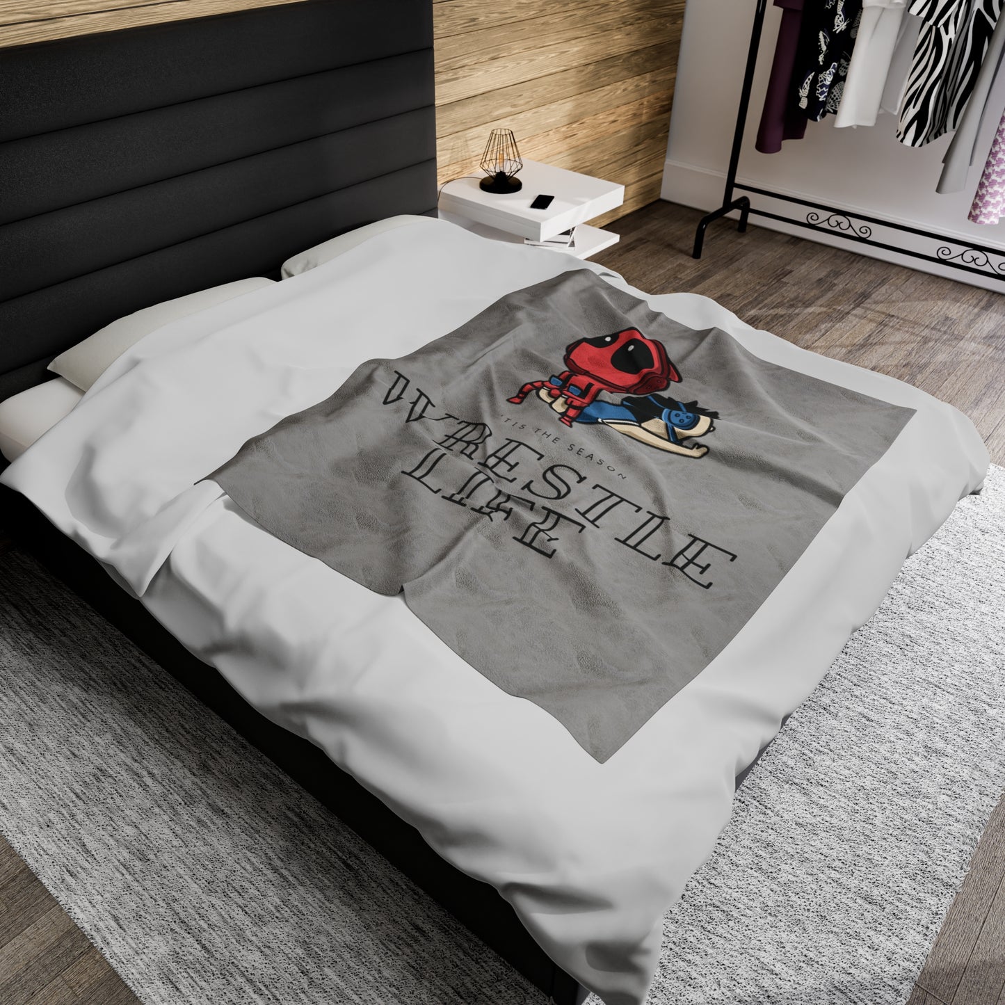 DEADPOOL WRESTLE LIFE-Velveteen Plush Blanket