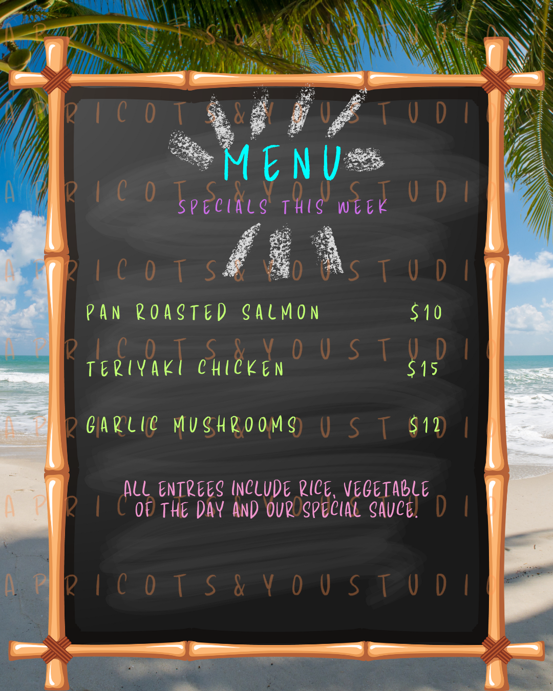 Customizable Island Style Menu