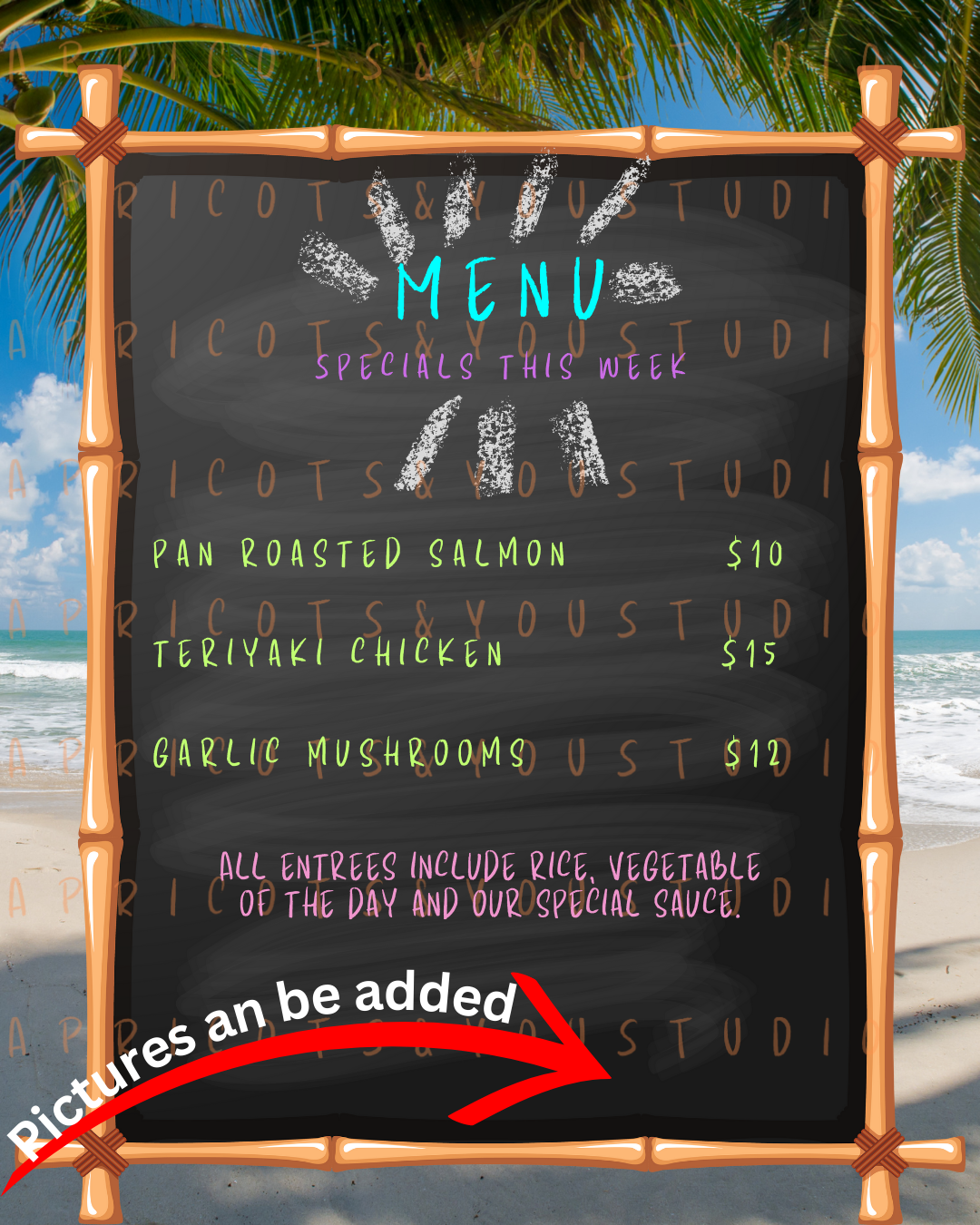 Customizable Island Style Menu